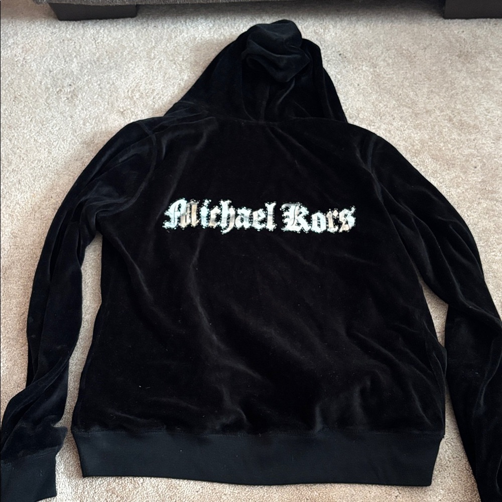 Y2K Michael Kors Zip Hoodie Sweater Velour
